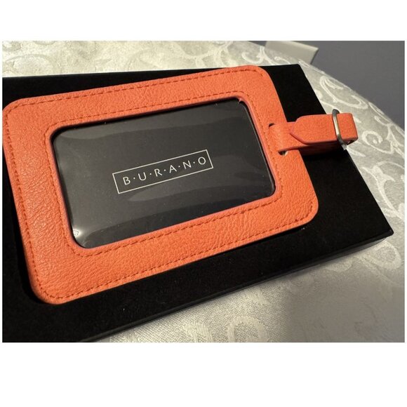 Burano Accessories - 🎁NEW in Package Coral Color Burano  Vegan Leather Luggage Tag🎁